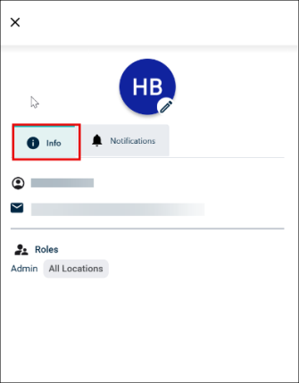 Account information tab